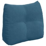 vidaXL Coussin de Dos Bleu 60 x 24 x 50 cm Velours