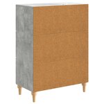 vidaXL Buffet Gris béton 66 x 34 5 x 90 cm Bois d'ingénierie
