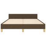 vidaXL Cadre de lit avec tête de lit Marron foncé 140x200 cm Tissu