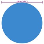vidaXL Couverture de piscine Bleu 356 cm PE