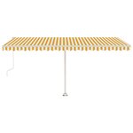 vidaXL Auvent automatique sur pied 500x300 cm Jaune/Blanc