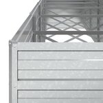 Vidaxl lit surélevé de jardin 480x80x77 cm acier galvanisé argenté