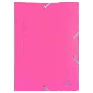 Chemise À Élastique 3 Rabats Polypropylène 4/10e Opaque Eco - A4 - Fuchsia - X 30 - Exacompta