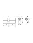 THIRARD - Cylindre de serrure double entrée STD  anti-arrachement  30x90mm  nickelé  3 clés