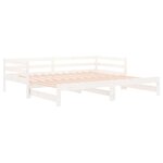 vidaXL Lit coulissant Blanc 2x(90x190) cm Bois de pin massif