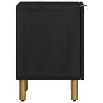 vidaXL Table de chevet noir 40x33x46 cm bois de manguier solide