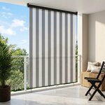 vidaXL Store enrouleur Anthracite et blanc 80 x 250 cm