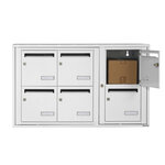 Bloc collectif Leabox  3x2  grade 3  simple face  intérieur  fixation murale  blanc neige ral 9016 finition brillante