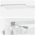 vidaXL Cadre d'auvent électrique semi-cassette rétractable en métal