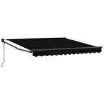 Auvent rétractable automatique vidaXL Noir 350x250 cm