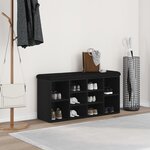 Banc de rangement vidaXL Chêne noir 100x30x48 cm Bois d'ingénierie