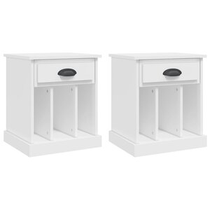 vidaXL Tables de chevet 2 Pièces blanc 43x36x50 cm