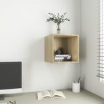vidaXL Armoire murale Chêne Sonoma 37x37x37 cm Bois d’ingénierie