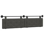 vidaXL Tête de lit suspendue Noir PU antique