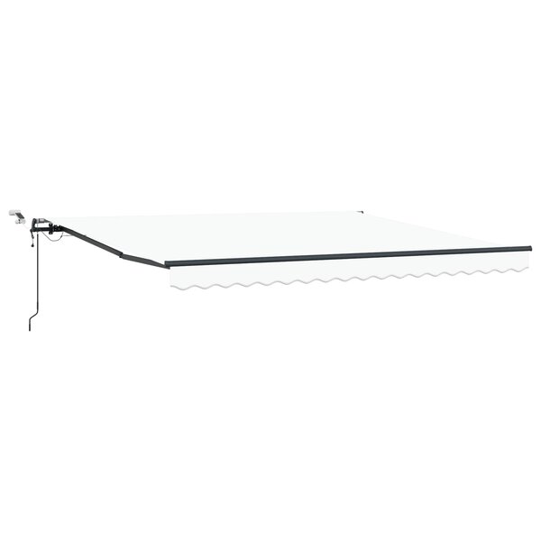 vidaXL Auvent rétractable Blanc 400 × 350 cm Polyester