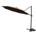 Vivaro chocolat : Parasol déporté, rond Ø 350cm, rotatif à 360°