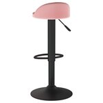 Vidaxl tabouret de bar rose velours