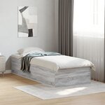 vidaXL Cadre de lit sans matelas sonoma gris 100x200 cm