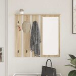 vidaXL Porte-manteau mural avec étagère Chêne sonoma 84 x 10 x 80 cm