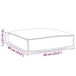 vidaXL Coussin de palette pour siège noir 60 x 60 x 12 cm en tissu Oxford