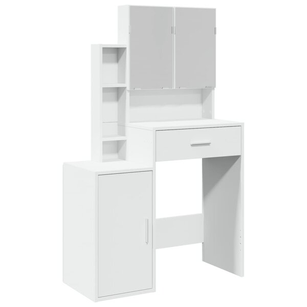 vidaXL Coiffeuse avec armoire blanc 80x35x132 cm