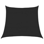 vidaXL Voile d'ombrage 160 g/m² trapèze noir 4/5x4 m PEHD