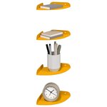 vidaXL Étagère flottante 4 Pièces Jaune moutarde 15 x 15 x 2 cm