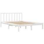 vidaXL Cadre de lit Blanc Bois de pin massif 120x200 cm