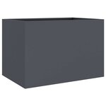 vidaXL Jardinière anthracite 62x40x39 cm acier laminé à froid