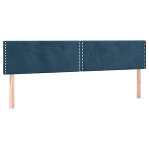 vidaXL Têtes de lit 2 Pièces Bleu foncé 80x5x78/88 cm Velours