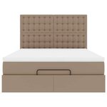 vidaXL Cadre de lit ottoman et matelas cappuccino 140x200cm similicuir