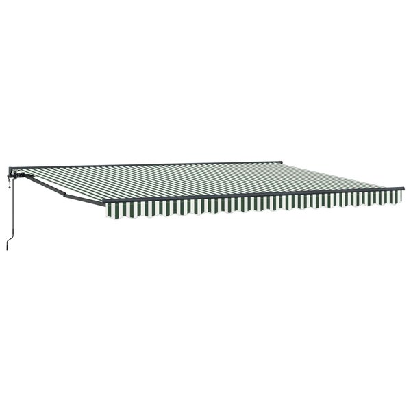 vidaXL Auvent rétractable électrique Vert Blanc Anthracite 5 × 3 5 m