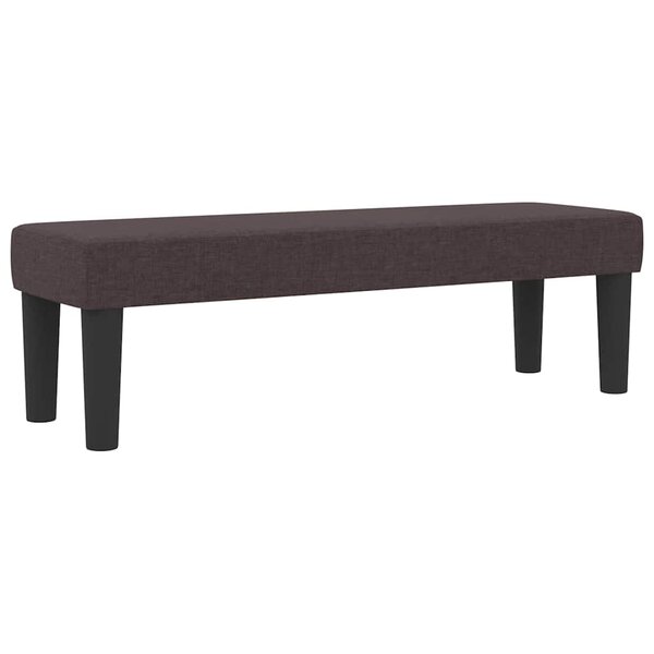 vidaXL Lit à ressorts avec matelas Marron foncé 120 x 200 cm tissu