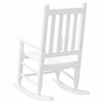 vidaXL Chaises à bascule enfants lot de 2 blanc bois peuplier massif