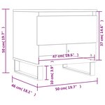vidaXL Tables basses 2 Pièces blanc brillant 50x46x50cm bois d'ingénierie