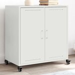 vidaXL Buffet blanc 68 5x39x72 cm acier laminé à froid