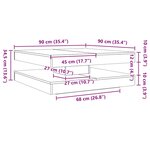 vidaXL Table basse rotative à 360 degrés chêne sonoma 90x90x34 5 cm