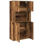 vidaXL Haut Armoire Bois ancien 80 x 33 x 150 cm Bois d'ingénierie