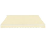 vidaXL Auvent pliable manuel 600 cm Crème