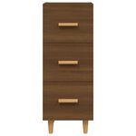vidaXL Buffet Chêne marron 34 5x34x90 cm Bois d'ingénierie