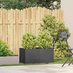 vidaXL Jardinière noir 80x40x40 cm acier laminé à froid