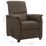 Vidaxl fauteuil releveur inclinable marron tissu