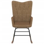 vidaXL Chaise à bascule avec tabouret Taupe Tissu