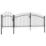 vidaXL Portail de jardin Acier 1 75 x 4 m Noir