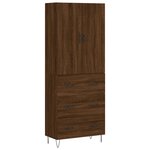 vidaXL Buffet haut Chêne marron 69 5x34x180 cm Bois d'ingénierie