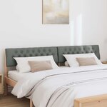 vidaXL Tête de lit capitonnée Gris foncé 200 cm Pin massif