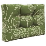 vidaXL Coussin de canapé d'extérieur 2 Pièces Modèle feuille Polyester