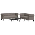 vidaXL Ensemble de canapés 2 Pièces taupe tissu