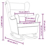 vidaXL Chaise à bascule rouge bordeaux 74x90x102 cm tissu