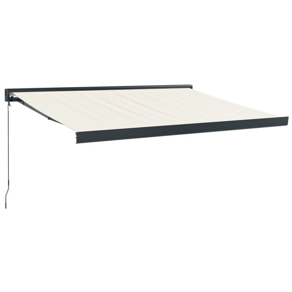 vidaXL Auvent rétractable crème 3x2 5 m tissu et aluminium